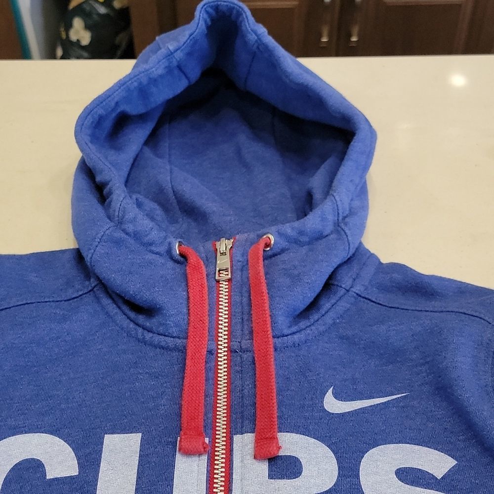 Nike MLB Chicago Cubs Blue Hooded Sweatshirt - Size Medium